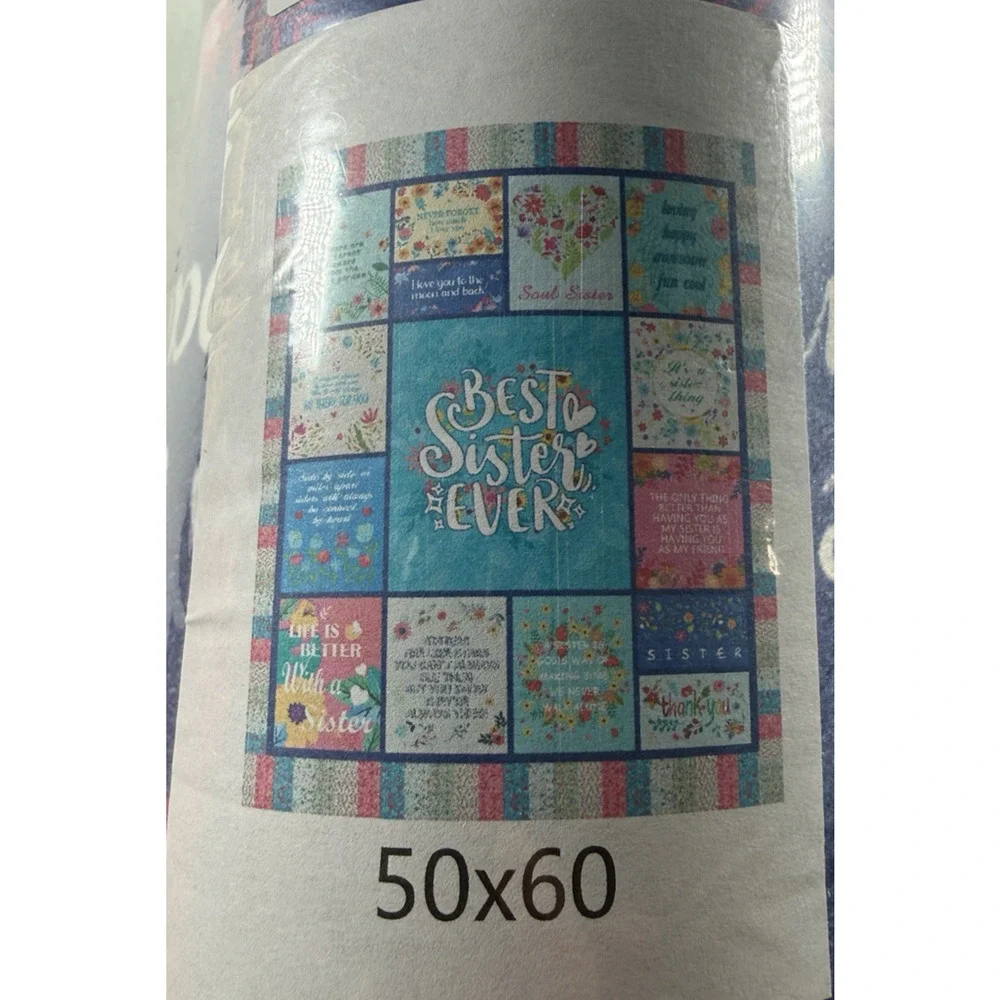 Best Sister Ever 50x60 Flannel Throw Blanket